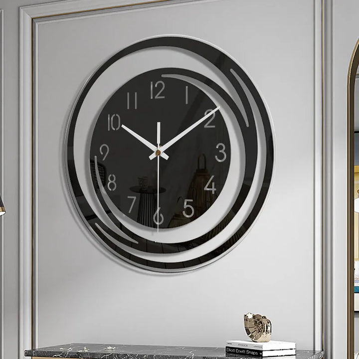Zegar Ścienny Akrylowy - Design Skandynawski - Czarny - Zegar