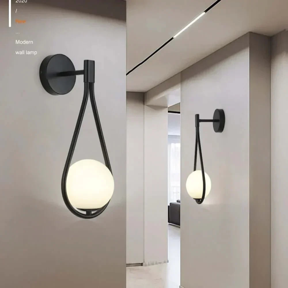 Lampa Ścienna z Luksusowymi Szklanymi Kulami