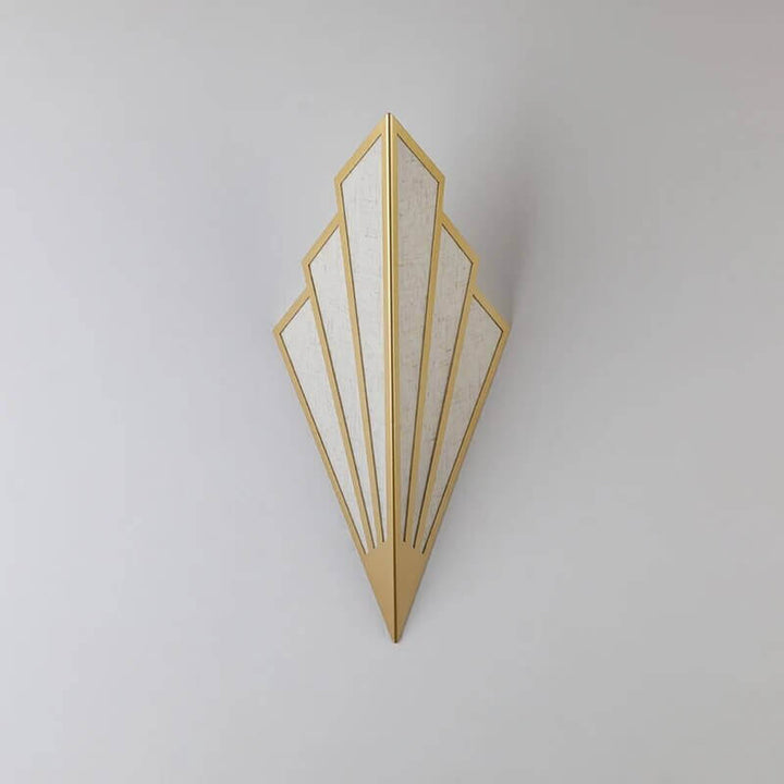 Lampa ścienna w stylu Art Deco w kształcie wachlarza