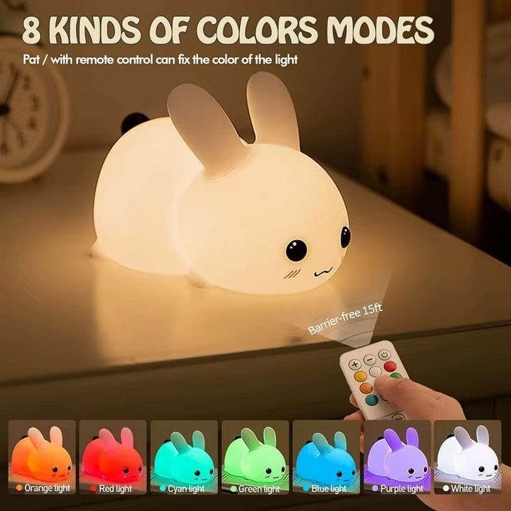 Czarująca LED Lampa Nocna Królik Jadeitowy
