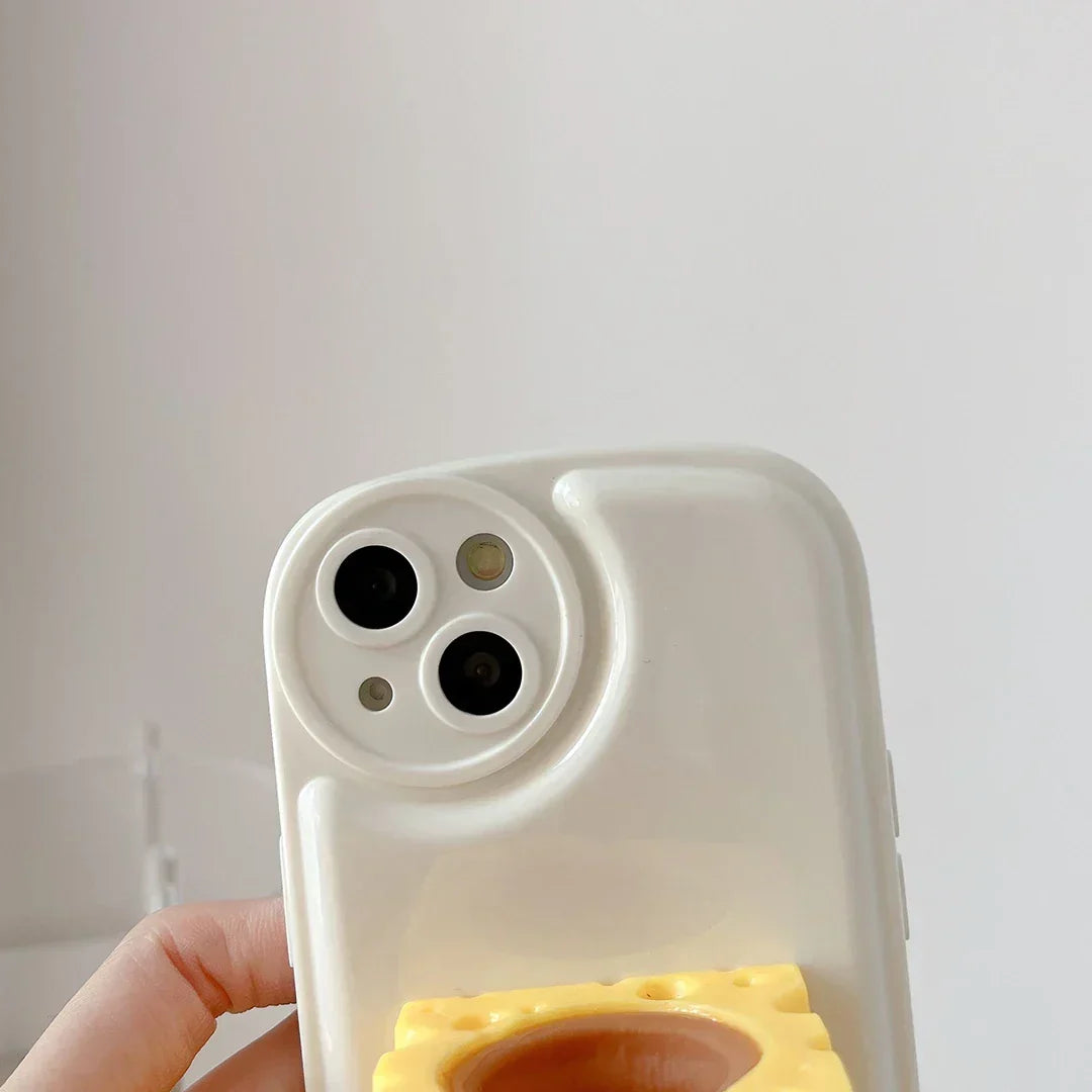 Etui na iPhone dla miłośnika sera z myszką