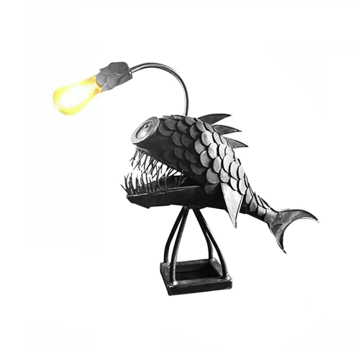 Lampa stołowa - RusticFish - Regulowane oświetlenie - Ręcznie wykonany artystyczny urok