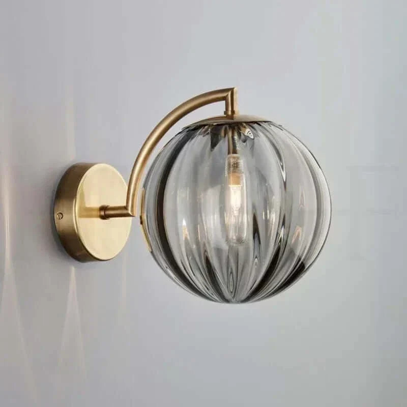kolorowa nowoczesna lampa ścienna ze szkła