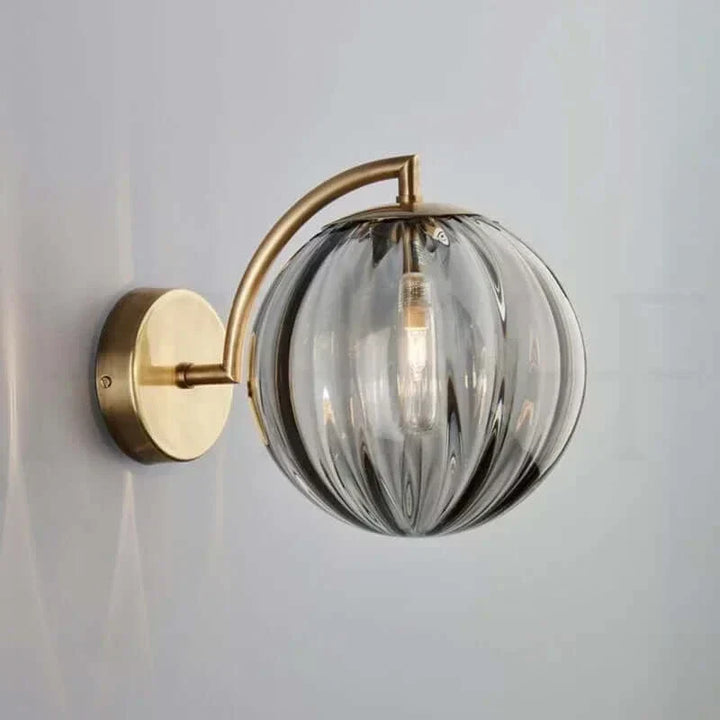kolorowa nowoczesna lampa ścienna ze szkła