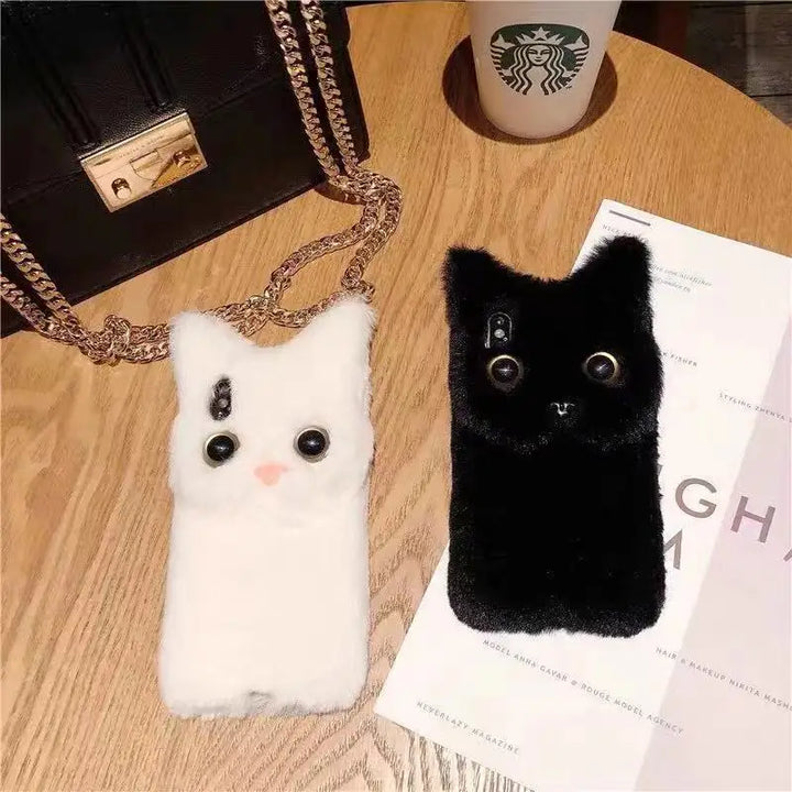 Puszysta Kotka Ciepła Pluszowa Etui na iPhone&