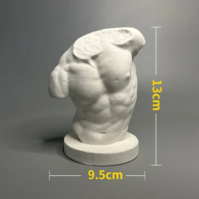 Nordycka Statua Postaci w Stylu INS z Gipsu DIY Malowane Akcesoria do Fotografii Dekoracje Stołowe Sztuka Domowa Gipsowa Dekoracja