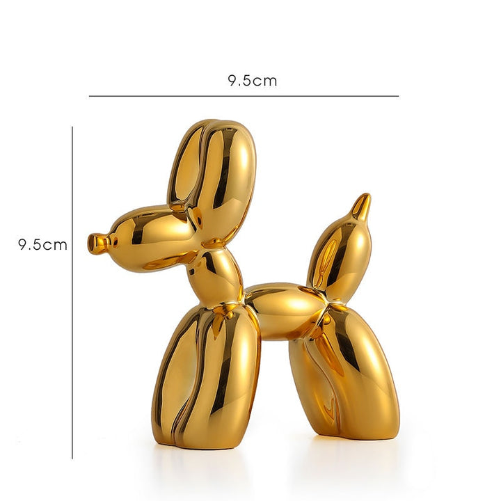Rzeźba Psa z Balonów, Statua Sztuki Balonowej, Mini Figurka Kolekcjonerska, Dekoracja Domowa, Figura Żywiczna, Akcesoria Biurkowe, Dekoracja Pokoju