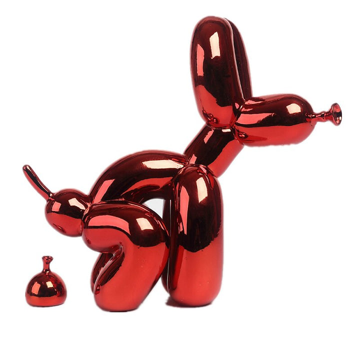 Rzeźba Psa z Balonów, Statua Sztuki Balonowej, Mini Figurka Kolekcjonerska, Dekoracja Domowa, Figura Żywiczna, Akcesoria Biurkowe, Dekoracja Pokoju