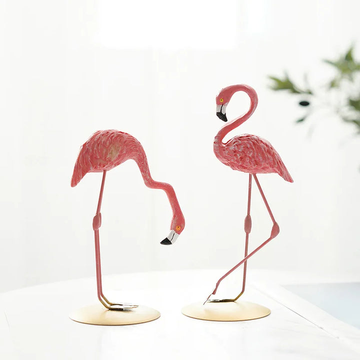 Figurka Flaminga Nordic Figurine Statua Rzeźba Dekoracja do Salonu Biura na Ślub Przyjęcie Ornamenty Dekoracja Domowa Akcesoria