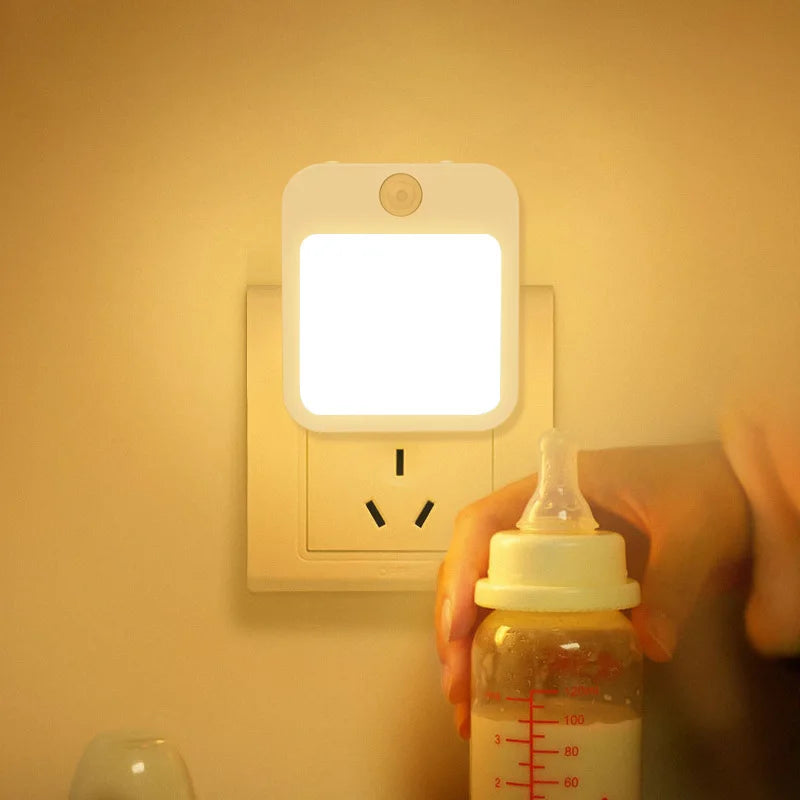 Sensilux Mini LED Nocna Lampa | Z Czujnikiem Ruchu | Ciepła i Zimna Biała | Do Korytarza, Sypialni i Łazienki