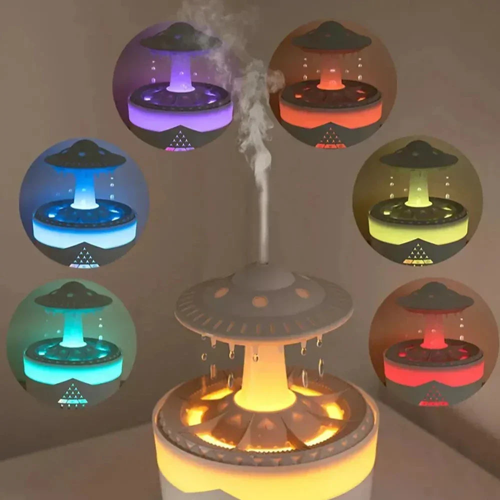 Nawilżacz powietrza UFO | Ultrasoniczny dyfuzor aromaterapeutyczny z pilotem - Grosven