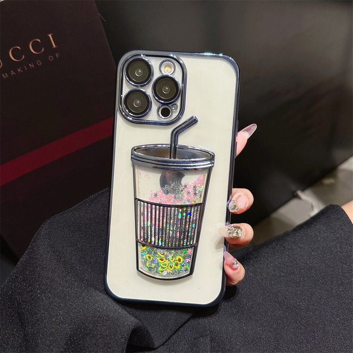 Etui na iPhone Glitter Star Drink Cup