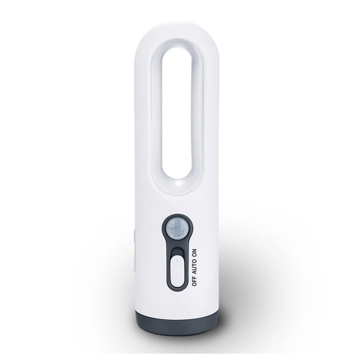 Lampka nocna LED z czujnikiem ruchu | 2 w 1 lampka nocna i latarka | Ładowalna i awaryjna lampka | Czujnik zmierzchu
