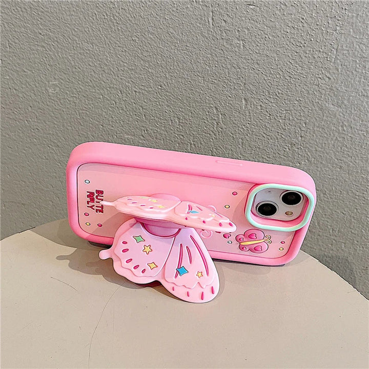Urocza 3D Złożona Obudowa Motyla Ochronna do iPhone&