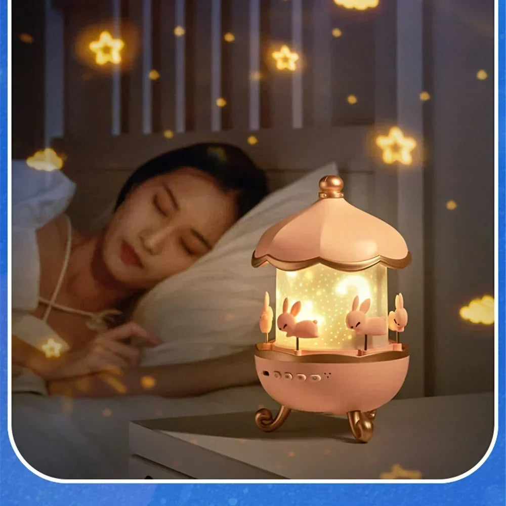 Magiczny Projektor LED Nocnej Lampki Króliczka |