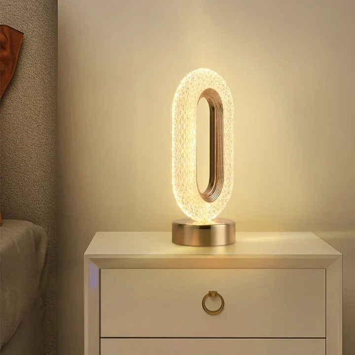 Lampa Stołowa LED Kryształowa: Ściemniana, Ładowanie USB, Sterowanie Dotykowe i Pilotem