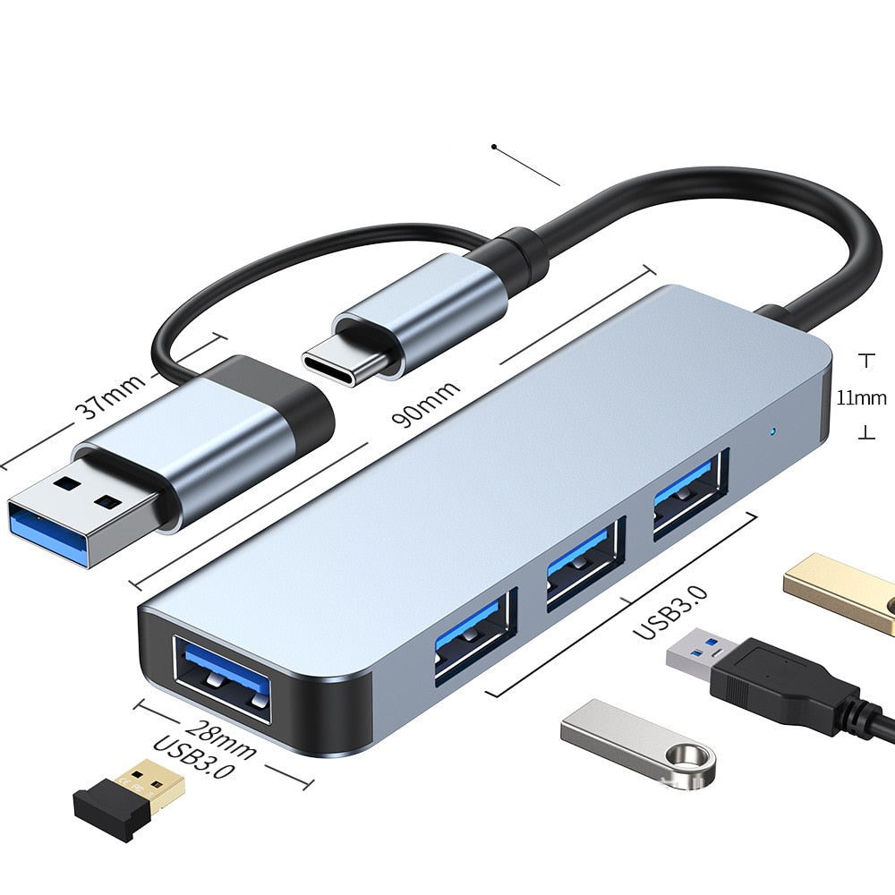 Hub Thunderbolt 3 USB-C z HDMI, PD, SD/TF dla MacBook Air M1 i iPad Pro