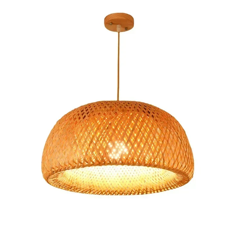 Lampa Wisząca z Ręcznie Wykonanego Bambusa Luxora - Ekologiczna Lampa Sufitowa