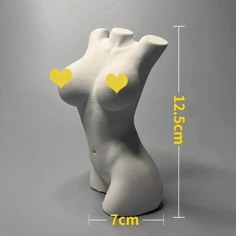 Nordycka Statua Postaci w Stylu INS z Gipsu DIY Malowane Akcesoria do Fotografii Dekoracje Stołowe Sztuka Domowa Gipsowa Dekoracja
