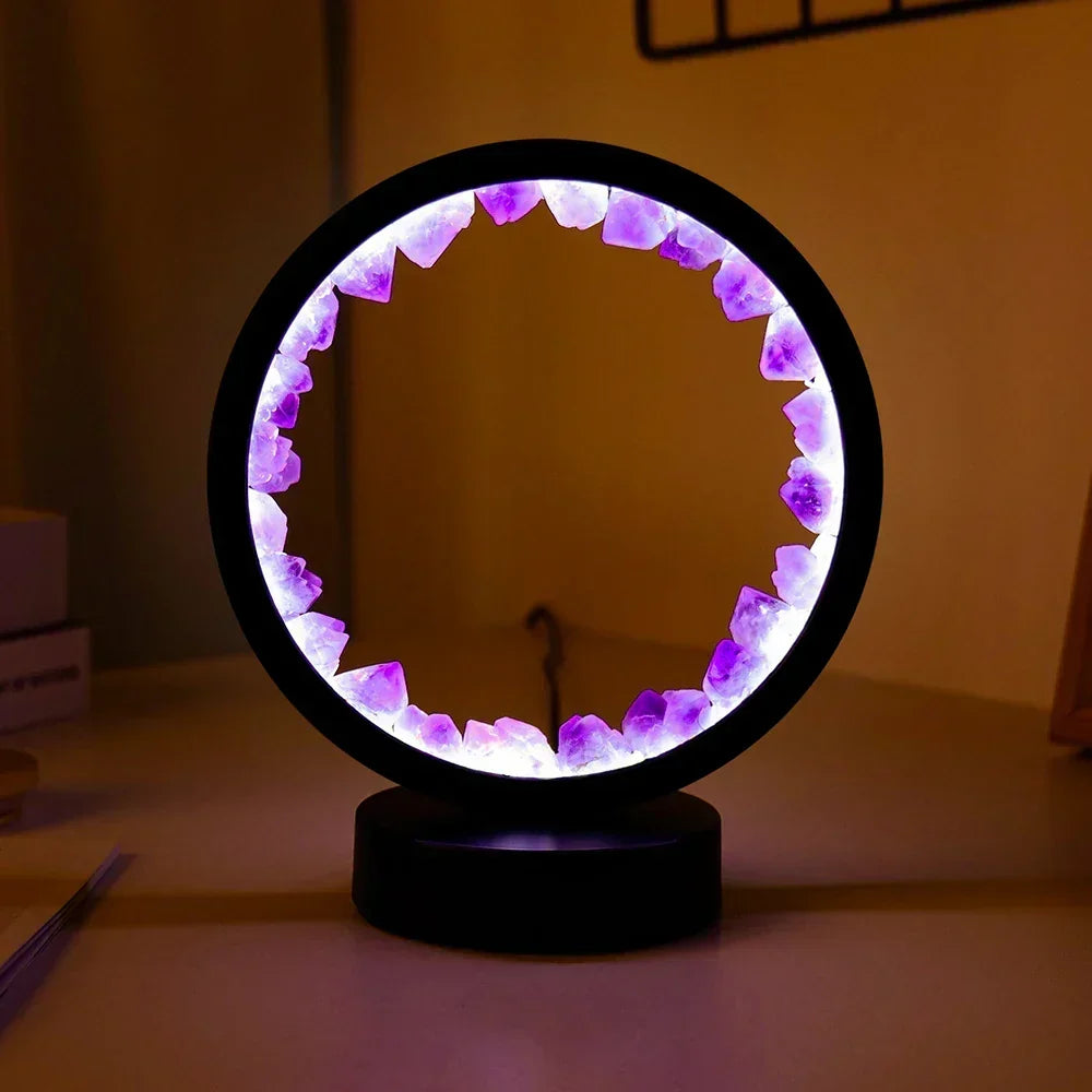 Lampa Nocna z Kryształem Leczebnym