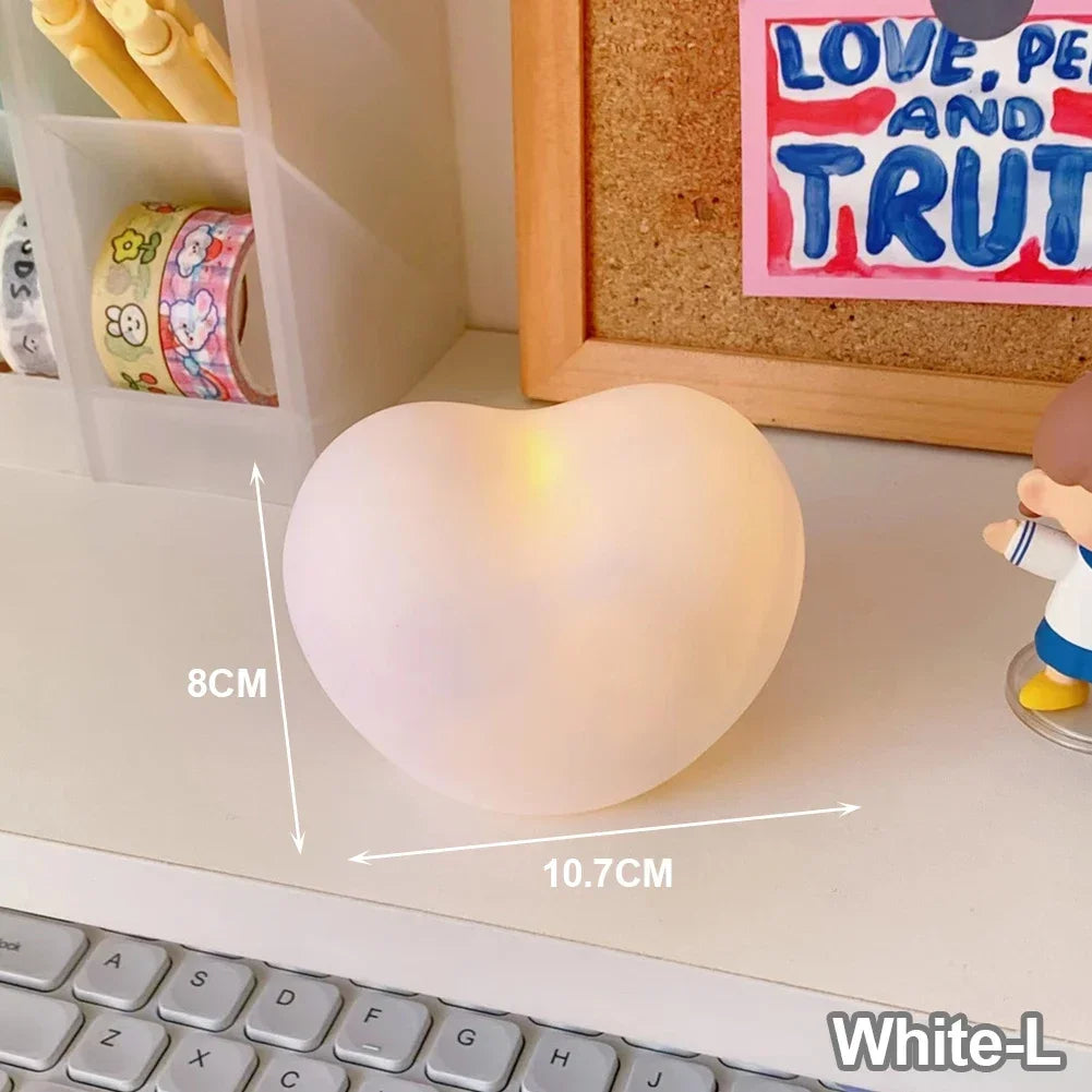 Lampa LED w Kształcie Serca | 3D Lampka Nocna i Dekoracja | Romantyczna i Kreatywna | Prezent na Ślub, Urodziny i Boże Narodzenie