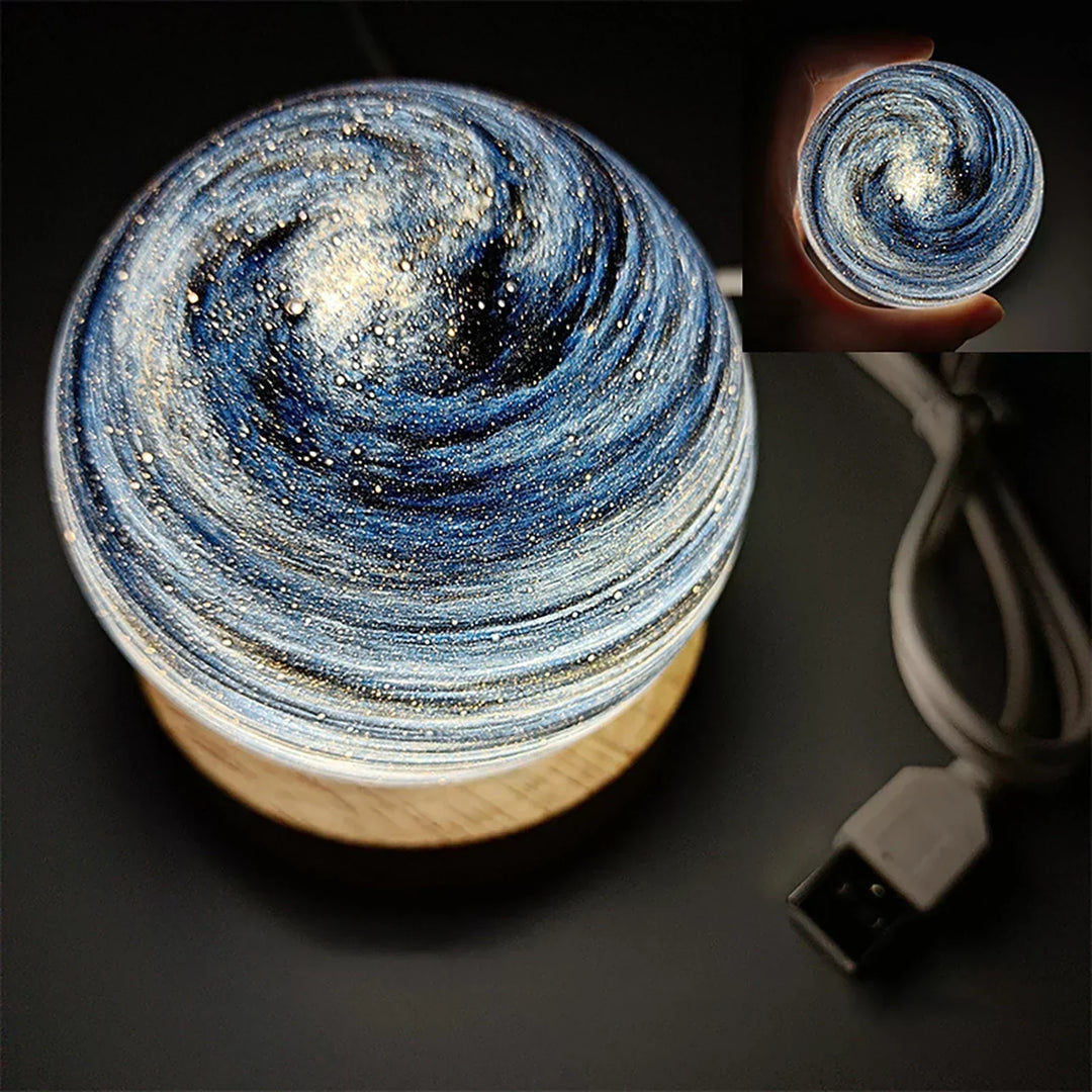 CosmicGlow - Mini lampki nocne 3D - dekoracja solarna LED - galaktyczna atmosfera