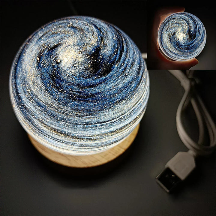 CosmicGlow - Mini lampki nocne 3D - dekoracja solarna LED - galaktyczna atmosfera