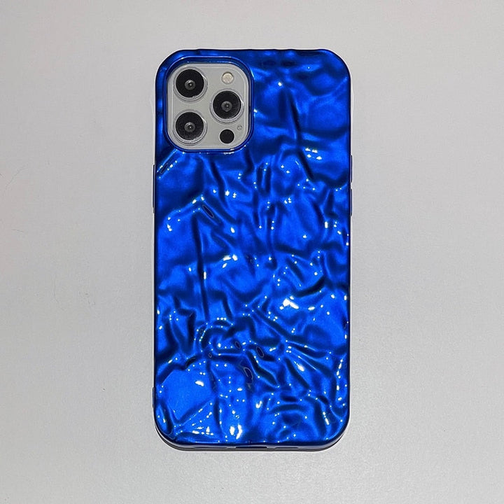 Etui na iPhone w wzór folii aluminiowej
