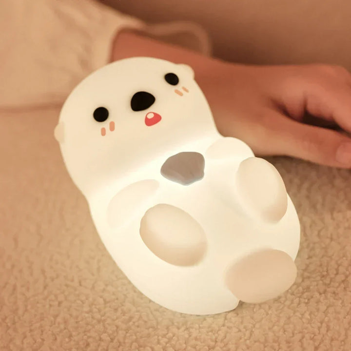 LumiSoft LED Nocna Lampa | Miękki Silikon | Długi Czas Pracy na Baterii | Ładowana przez USB