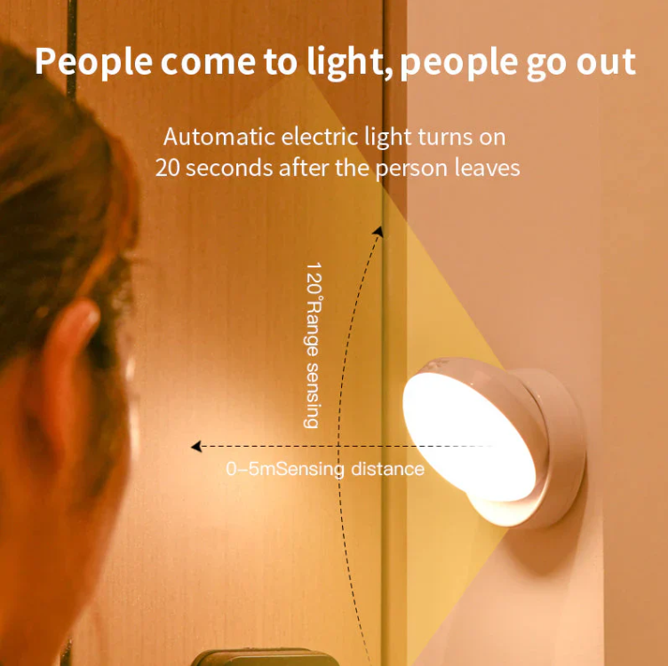 Inteligentna Lampa Nocna z Czujnikiem Ruchu – Oszczędność Energii i Automatyczne Włączanie