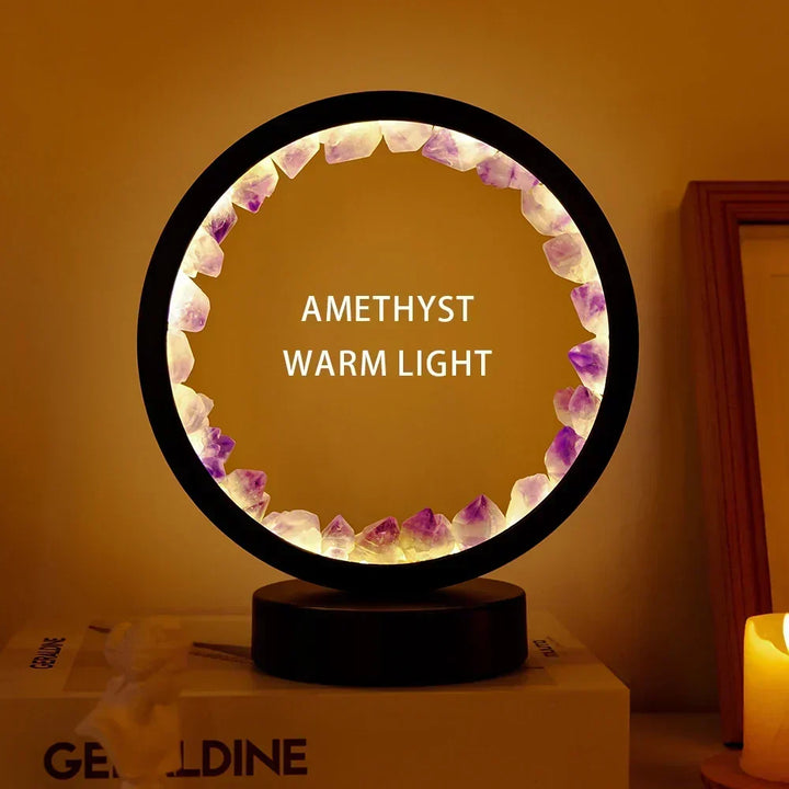 Lampa Nocna z Kryształem Leczebnym