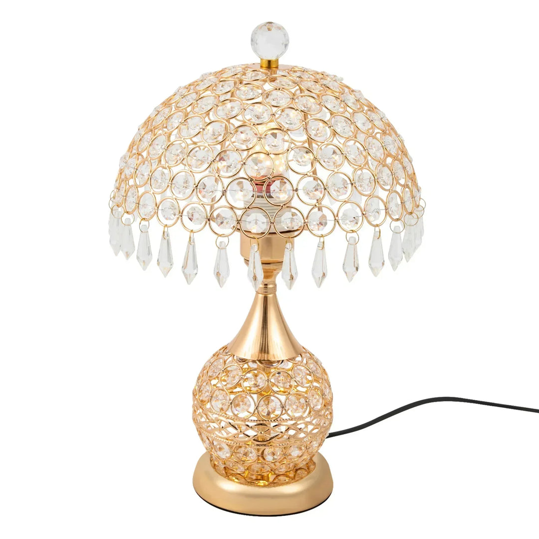 Nowoczesna Lampa Nocna z Kryształu w Stylu Luksusowym