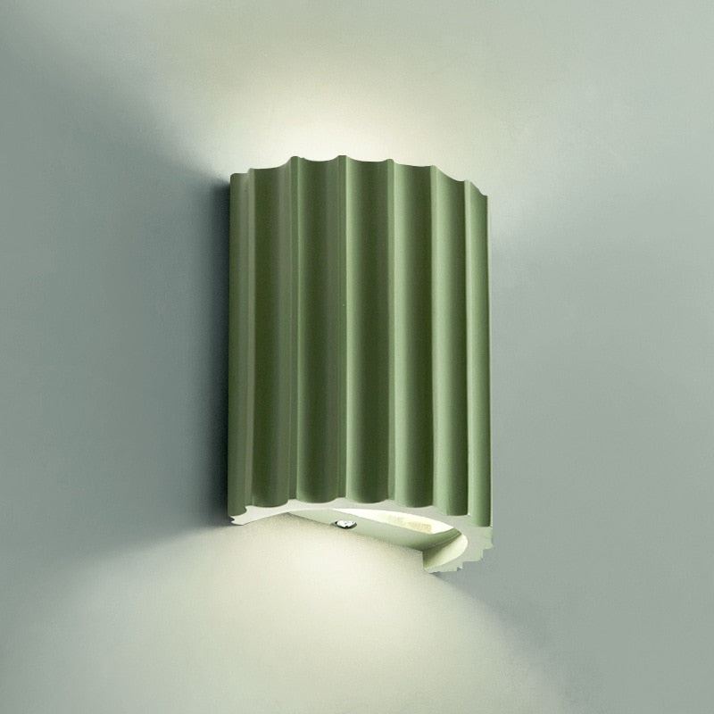 Składana kolorowa lampa LED na ścianę z żywicy