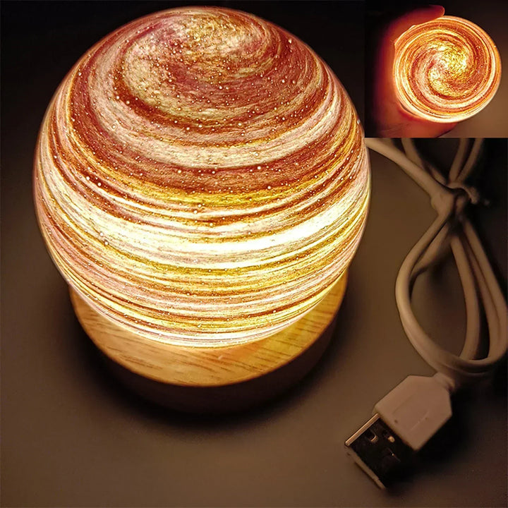 CosmicGlow - Mini lampki nocne 3D - dekoracja solarna LED - galaktyczna atmosfera