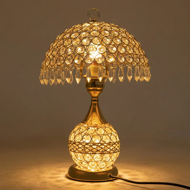 Nowoczesna Lampa Nocna z Kryształu w Stylu Luksusowym