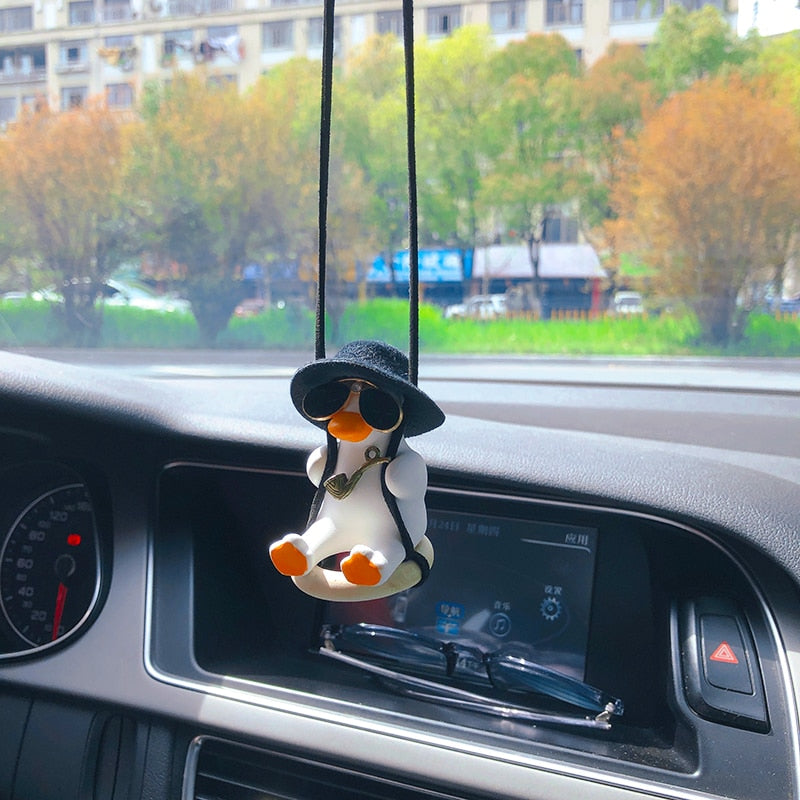 Dekoracja Lusterka Przedniego w Samochodzie - Fancy Duck