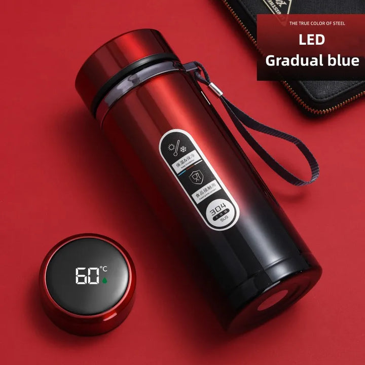 800ml-1L Termos ze Stali Nierdzewnej – Przenośny Flask z Wyświetlaczem Temperatury LED