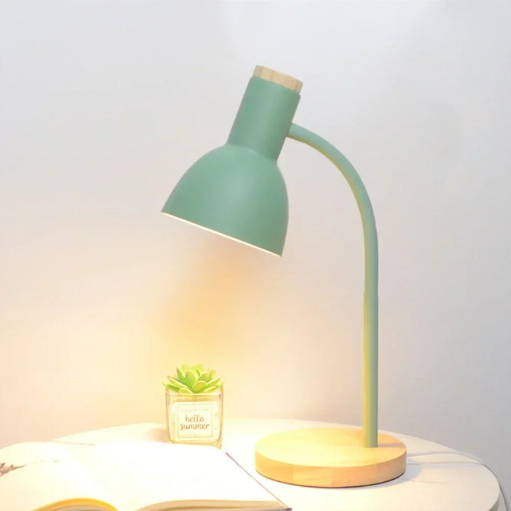 Oświetlenie Jesienne i Zimowe | Nordic Creative Wood Art Żelazna Lampa Biurkowa LED - Moxie