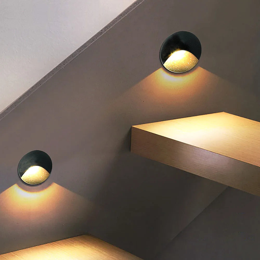 Nowoczesna wodoodporna lampa LED wpuszczana IP65 do oświetlenia zewnętrznego - 3W wbudowana lampa schodowa i balkonowa