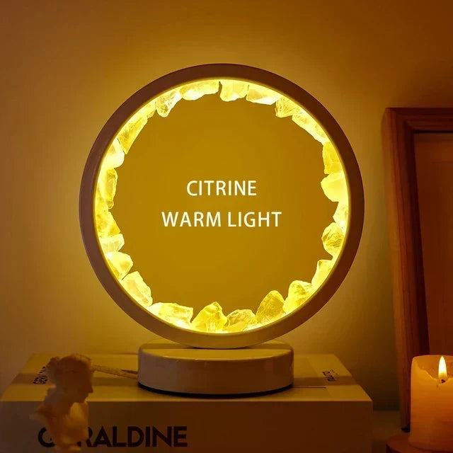 Lampa Nocna z Kryształem Leczebnym