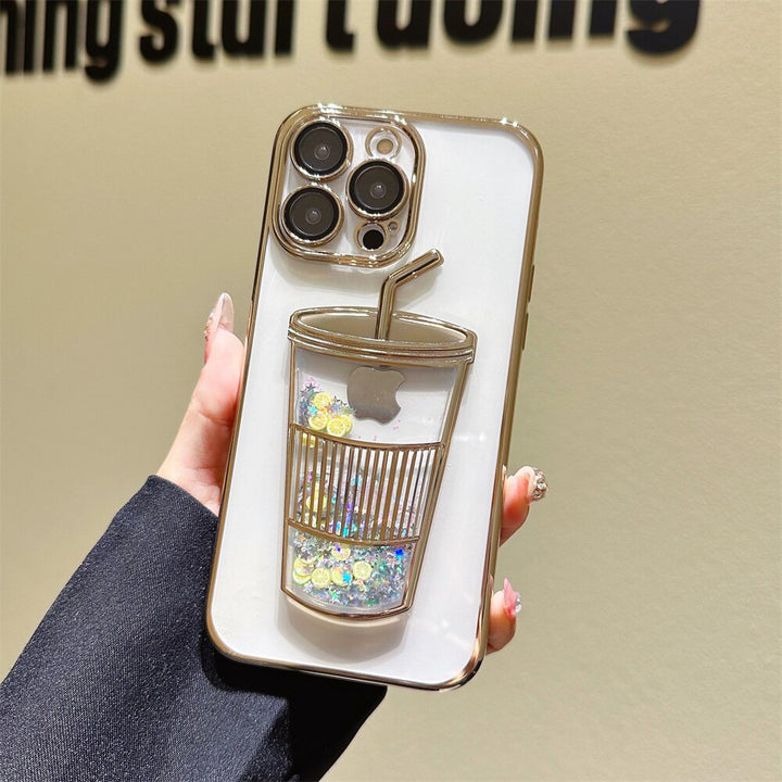 Etui na iPhone Glitter Star Drink Cup