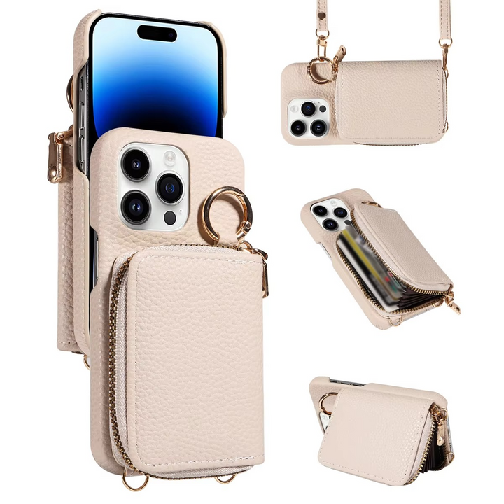 Premium Etui Skórzane na iPhone z Funkcją Wielofunkcyjną i Ochroną Przeciwdegaussową