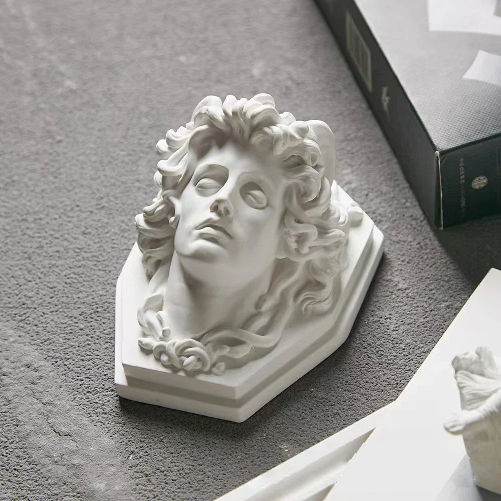 Nordycka Statua Postaci w Stylu INS z Gipsu DIY Malowane Akcesoria do Fotografii Dekoracje Stołowe Sztuka Domowa Gipsowa Dekoracja