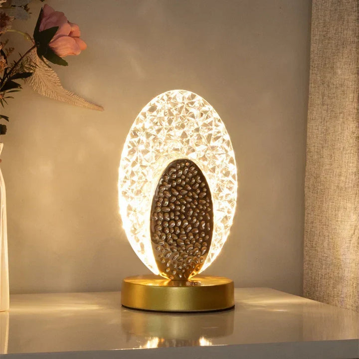 Lampa Stołowa LED Kryształowa: Ściemniana, Ładowanie USB, Sterowanie Dotykowe i Pilotem