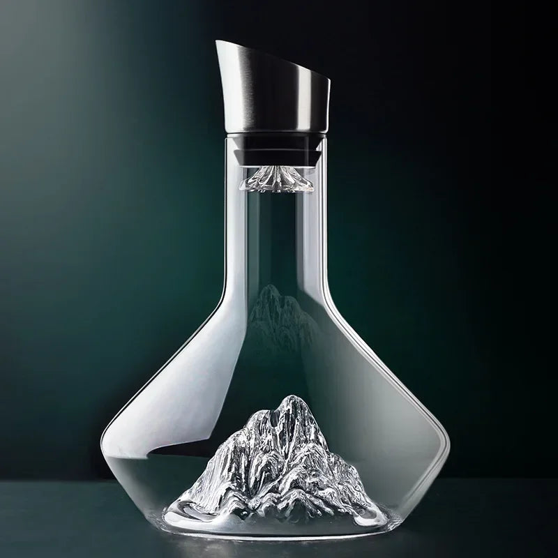 1500ml Karafka Iceberg Kreatywna Wysokiej Jakości Kryształ Bez Ołowiu Luksusowy Dystrybutor Wina Czerwonego Karafka do Wina