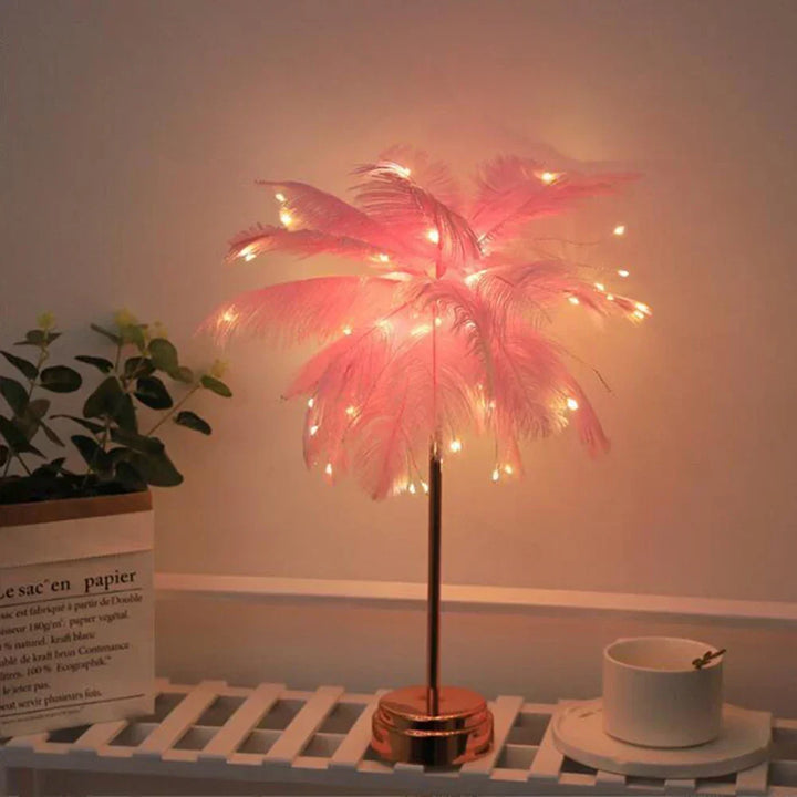 Lampa stołowa LED z wiosennym motywem, nocna lampka, zasilana przez USB, z pilotem, lampy nocne