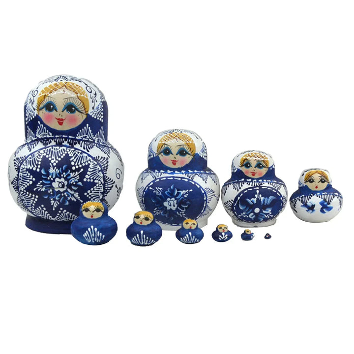 10 sztuk/zestaw drewnianych rosyjskich matrioszek