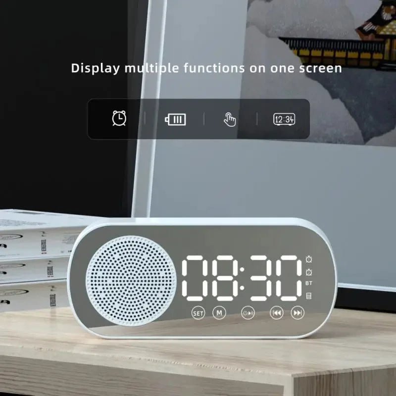 Cyfrowy zegar alarmowy z głośnikiem Bluetooth i radiem FM