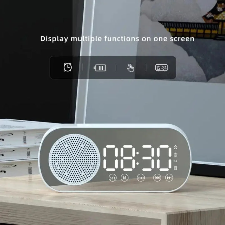 Cyfrowy zegar alarmowy z głośnikiem Bluetooth i radiem FM
