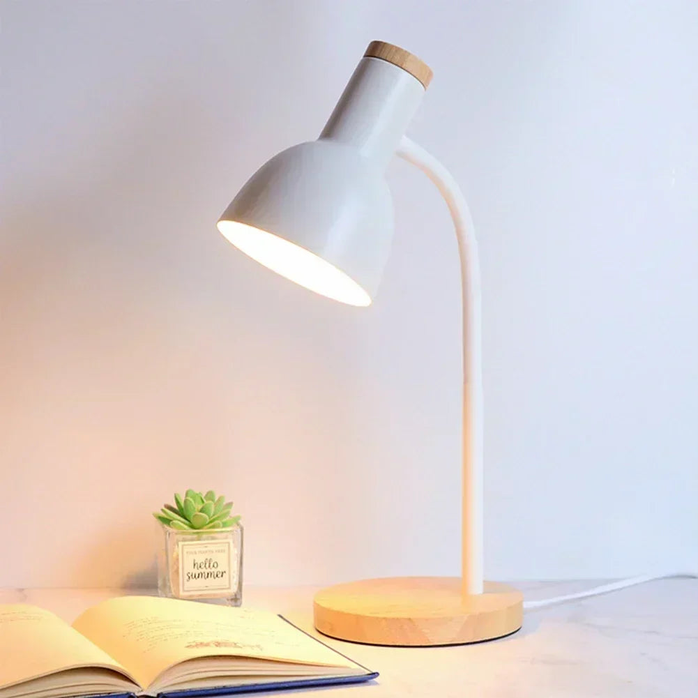 Oświetlenie Jesienne i Zimowe | Nordic Creative Wood Art Żelazna Lampa Biurkowa LED - Moxie